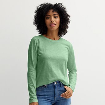 Women's Sonoma Goods For Life® Everyday Long Sleeve Crewneck Tee