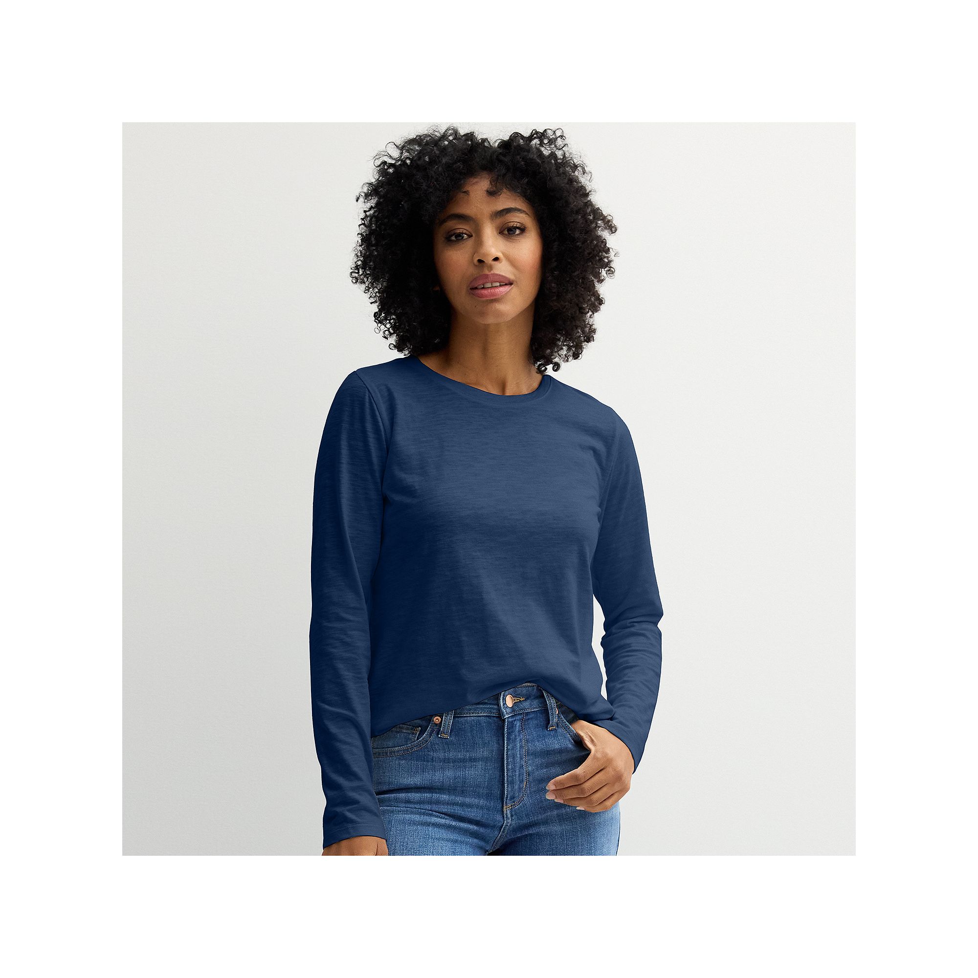 Womens Sonoma Goods For Life® Everyday Long Sleeve Crewneck Tee, Size: XS