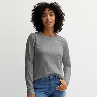 Women's Sonoma Goods For Life® Everyday Long Sleeve Crewneck Tee
