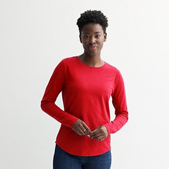 Women's Sonoma Goods For Life® Everyday Long Sleeve Crewneck Tee