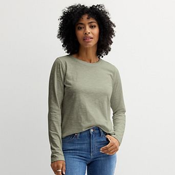 Women's Sonoma Goods For Life® Everyday Long Sleeve Crewneck Tee