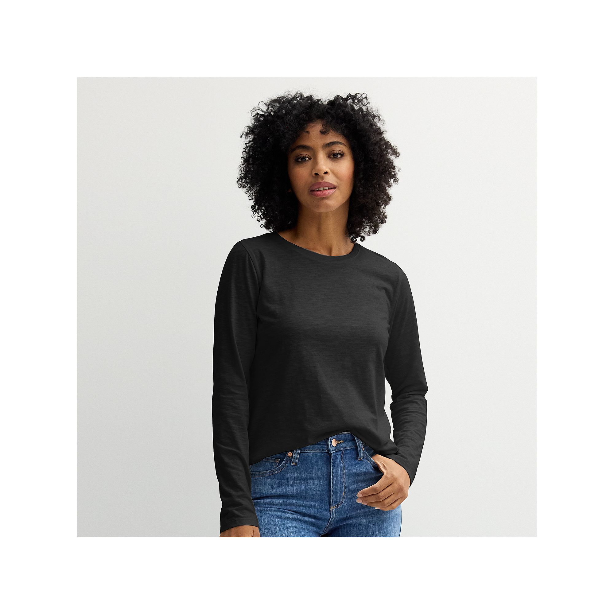 Womens Sonoma Goods For Life® Everyday Long Sleeve Crewneck Tee, Size: XS