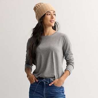 Women's Sonoma Goods For Life® Everyday Long Sleeve Crewneck Tee