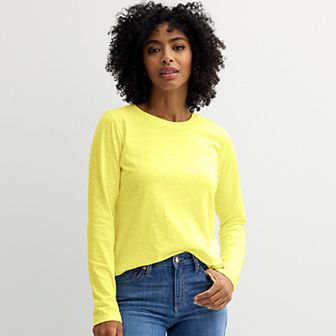 Women's Sonoma Goods For Life® Everyday Long Sleeve Crewneck Tee