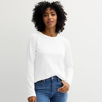 Women's Sonoma Goods For Life® Everyday Long Sleeve Crewneck Tee