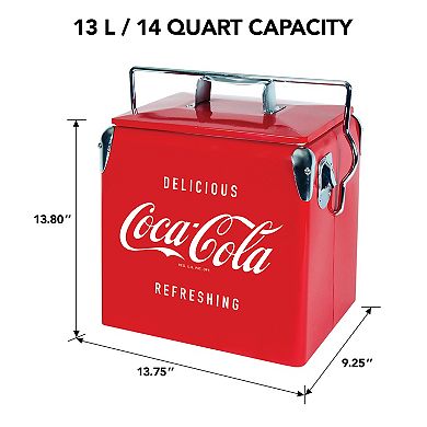 Coca-Cola Retro 13L Ice Chest Cooler with Bottle Opener