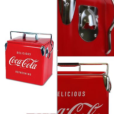 Coca-Cola Retro 13L Ice Chest Cooler with Bottle Opener