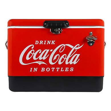 Coca-Cola Ice Chest Beverage Cooler with Bottle Opener