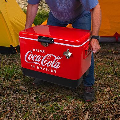 Coca-Cola Ice Chest Beverage Cooler with Bottle Opener