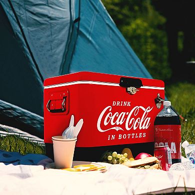 Coca-Cola Ice Chest Beverage Cooler with Bottle Opener