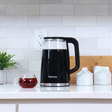 Kenmore Double-Walled Glass Digital Programmable Electric Tea-Kettle