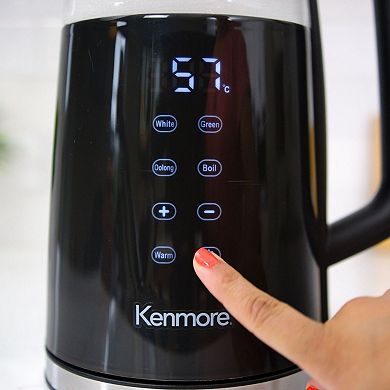 Kenmore Double-Walled Glass Digital Programmable Electric Tea-Kettle