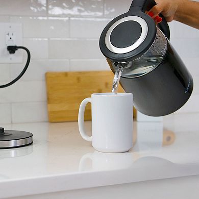 Kenmore Double-Walled Glass Digital Programmable Electric Tea-Kettle