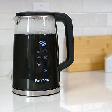 Kenmore Double-Walled Glass Digital Programmable Electric Tea-Kettle