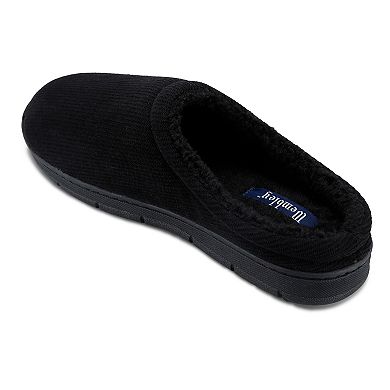 Wembley Men's Indoor / Outdoor Corduroy Fleece Lined Slippers