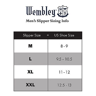 Wembley Men's Indoor / Outdoor Corduroy Fleece Lined Slippers