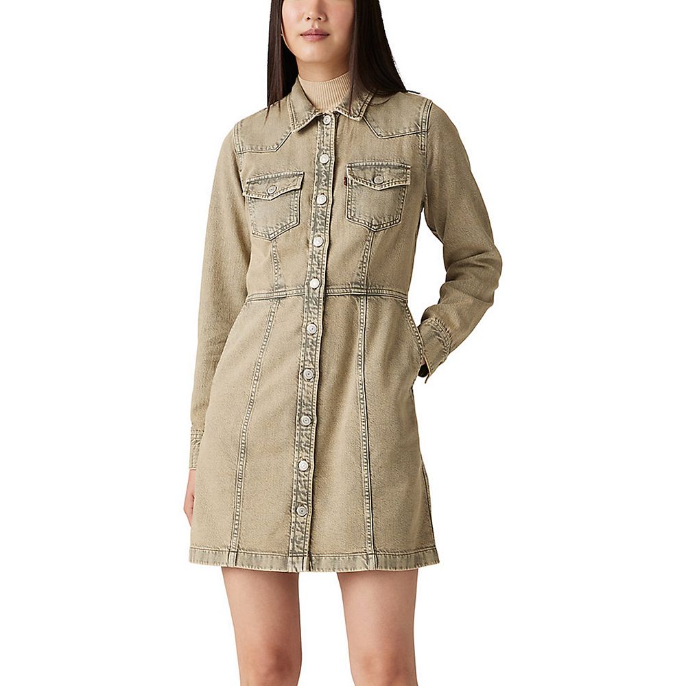 knee length dresses for ladies Women's Rinoa Denim Dress in Sledge Sister Style
