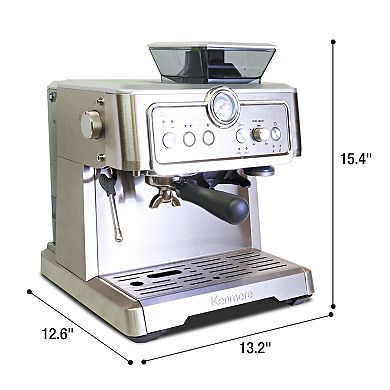 Kenmore Espresso Machine With Grinder & Milk Frother