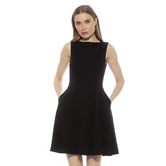 Women's ALEXIA ADMOR Ida Crewneck Fit And Flare Dress