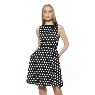 Women's ALEXIA ADMOR Ida Crewneck Fit And Flare Dress
