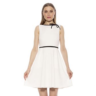 Women's ALEXIA ADMOR Ida Crewneck Fit And Flare Dress