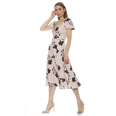 Women's ALEXIA ADMOR Gracie Sweetheart Midi Dress