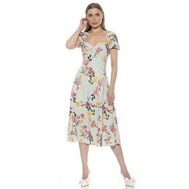 Women's ALEXIA ADMOR Gracie Sweetheart Midi Dress