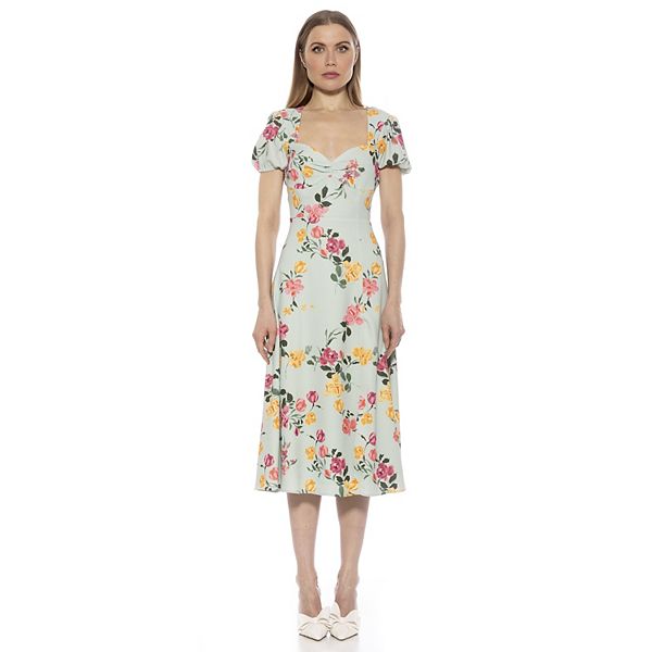 Women's ALEXIA ADMOR Gracie Sweetheart Midi Dress