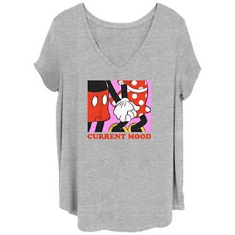 Disney's Mickey Mouse And Minnie Current Mood Juniors' Plus Graphic Tee