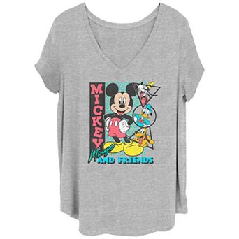 Disney's Mickey Mouse And Friends Portraits Juniors' Plus Graphic Tee