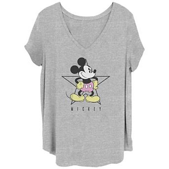 Disney's Mickey Mouse Star Pose Juniors' Plus Graphic Tee