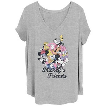 Disney's Mickey Mouse And Friends Laughing Juniors' Plus Graphic Tee