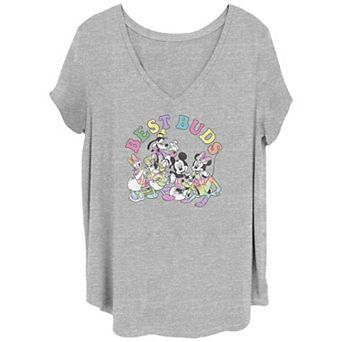 Disney's Mickey Mouse And Friends Best Buds Juniors' Plus Graphic Tee
