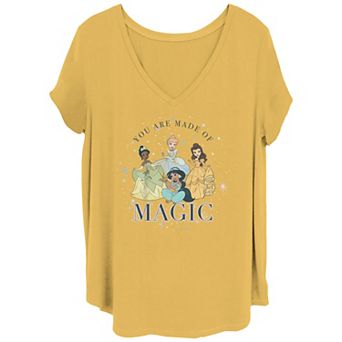 Disney's Cinderella, Tiana, Belle & Jasmine Princess You're Made Of Magic Juniors' Plus Graphic Tee