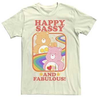 Juniors' Care Bears Happy, Sassy And Fabulous Boyfriend Graphic Tee