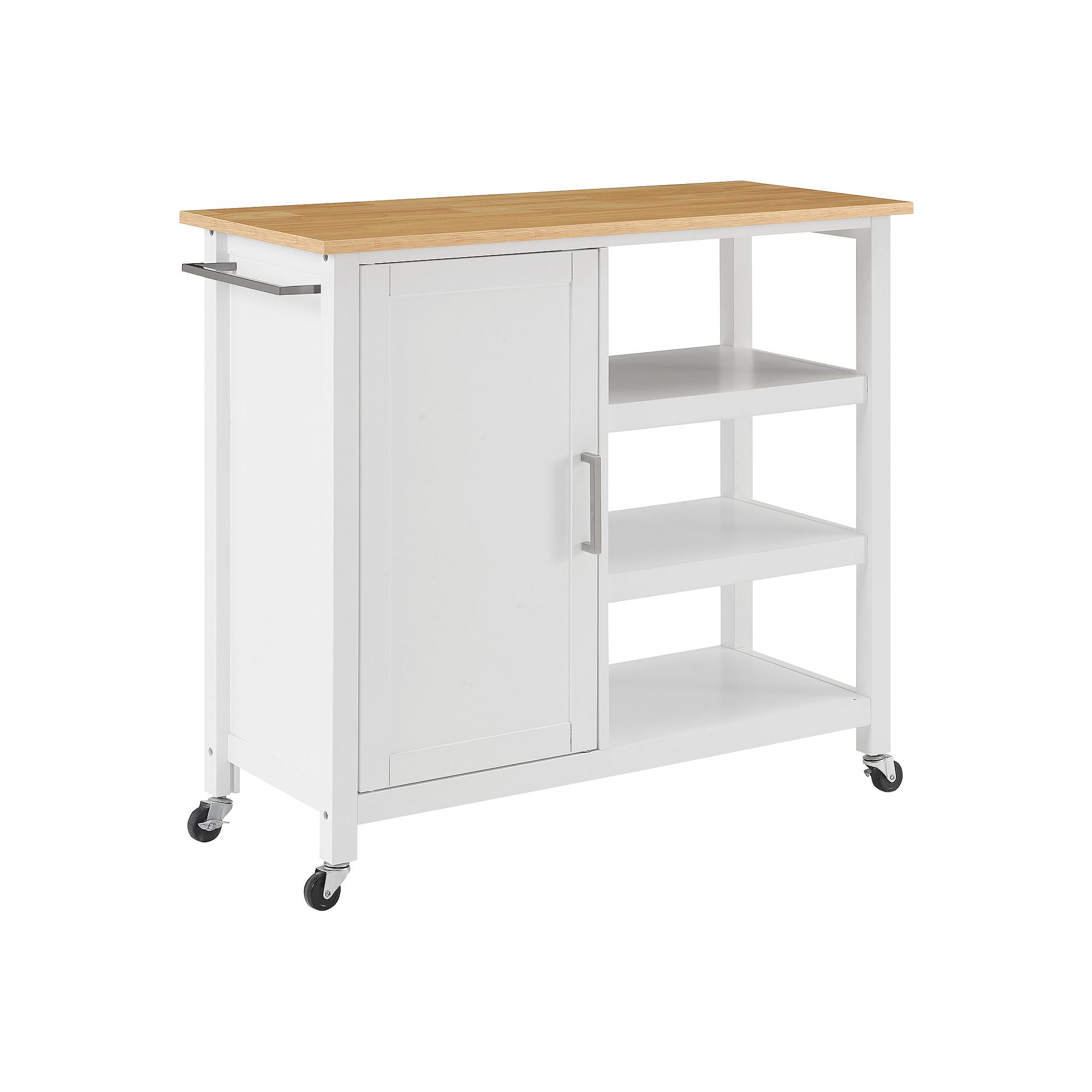 Crosley Tristan Open Kitchen Island / Cart, White