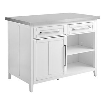 Crosley Silvia Stainless Steel Top Kitchen Island