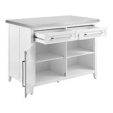 Crosley Silvia Stainless Steel Top Kitchen Island