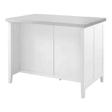 Crosley Silvia Stainless Steel Top Kitchen Island