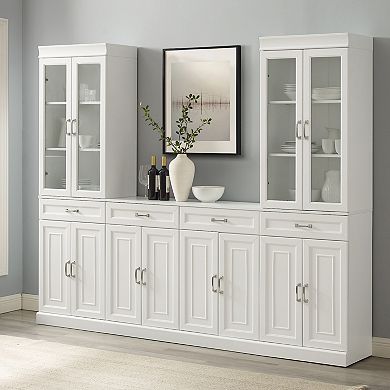 Crosley STANTON 3-PIECE SIDEBOARD AND GLASS DOOR PANTRY SET