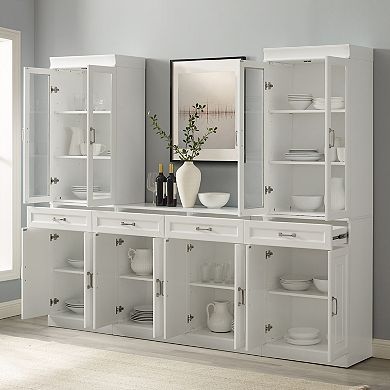 Crosley STANTON 3-PIECE SIDEBOARD AND GLASS DOOR PANTRY SET