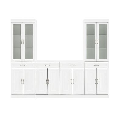 Crosley STANTON 3-PIECE SIDEBOARD AND GLASS DOOR PANTRY SET
