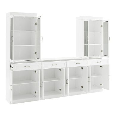 Crosley STANTON 3-PIECE SIDEBOARD AND GLASS DOOR PANTRY SET