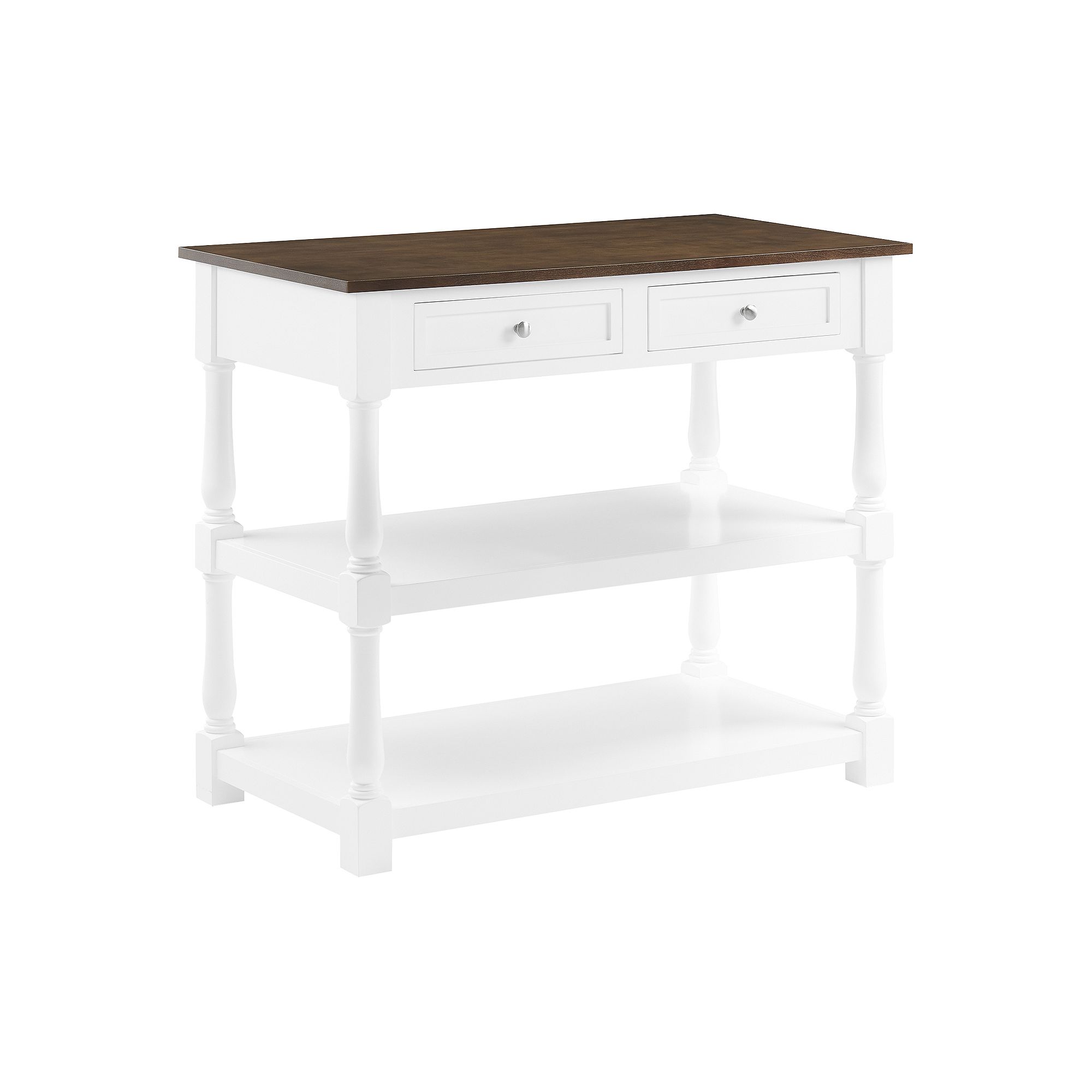 Crosley Caitlyn Wood Top Kitchen Island, White