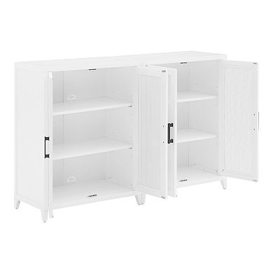 Crosley Milo 2-piece Media Sideboard Cabinet Set