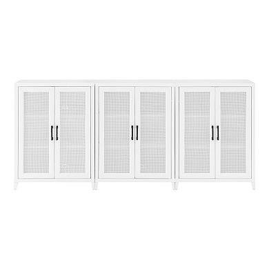 Crosley Milo 3-piece Media Sideboard Cabinet Set