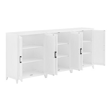 Crosley Milo 3-piece Media Sideboard Cabinet Set