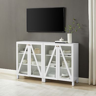 Crosley Cassai 2-piece Media Sideboard Cabinet Set