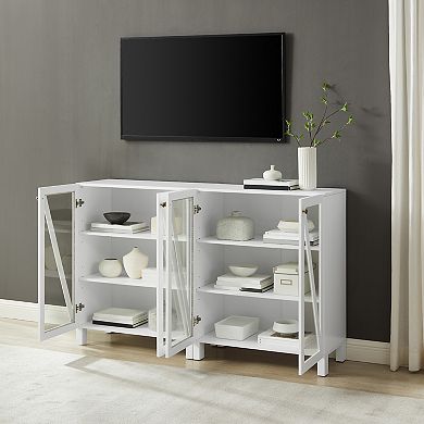 Crosley Cassai 2-piece Media Sideboard Cabinet Set