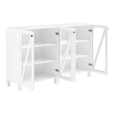 Crosley Cassai 2-piece Media Sideboard Cabinet Set